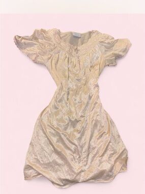 Ashley Taylor Short Sleeve Nightgown with Lace Trim